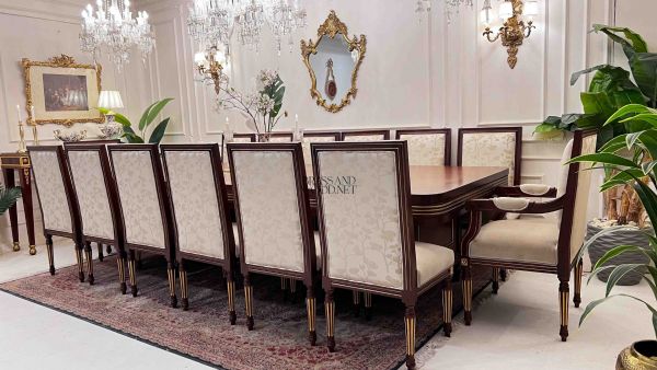 Louis XVI Gilt-Accent Heritage Dining Suite
