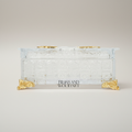 Rococo Crystal Tissue Box with Acanthus Metal Corner Mounts — Gold