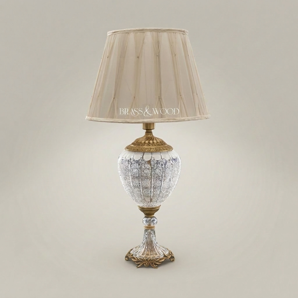 Imperial Crystal Gold Table Lamp — Antique Gold