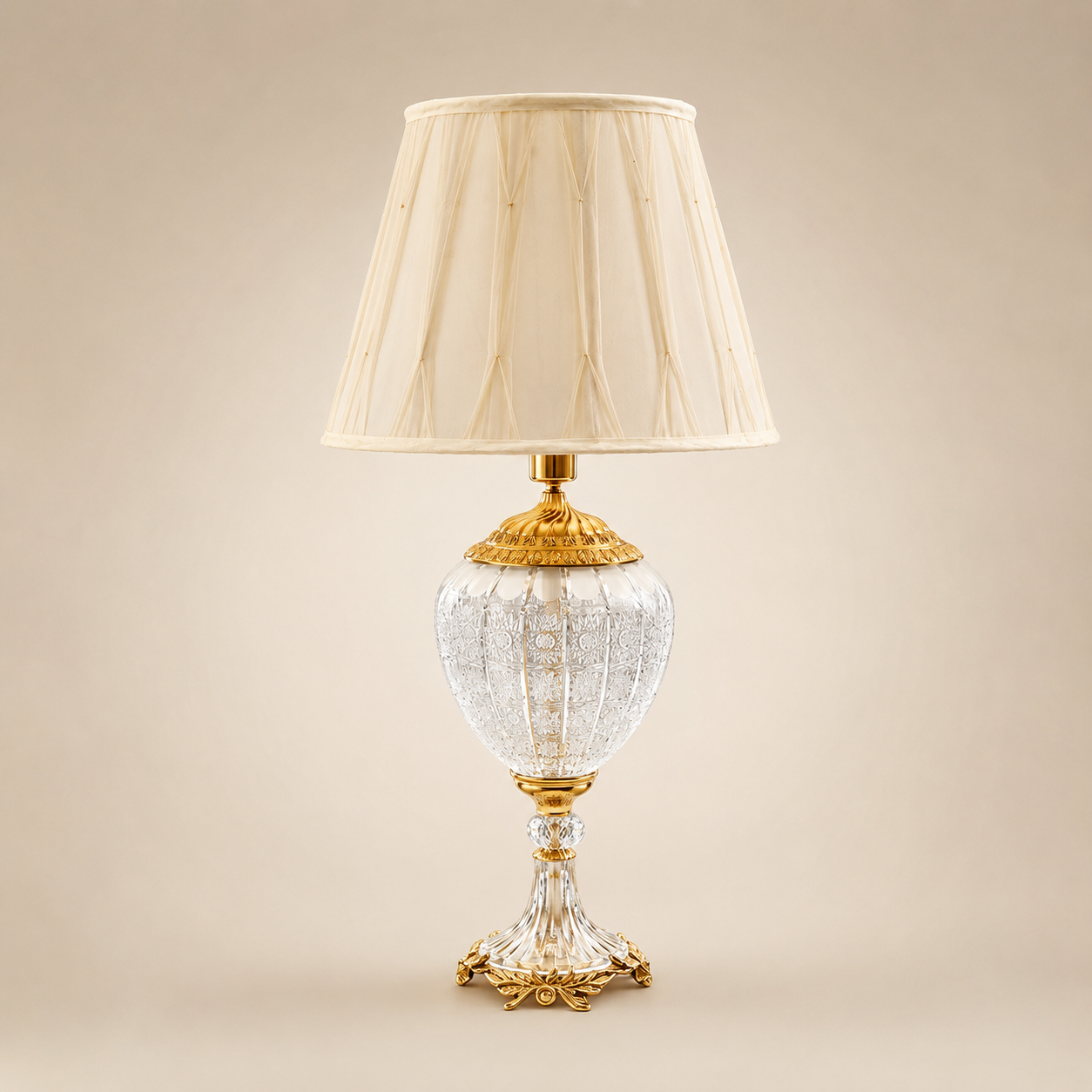 Imperial Crystal Gold Table Lamp — Gold