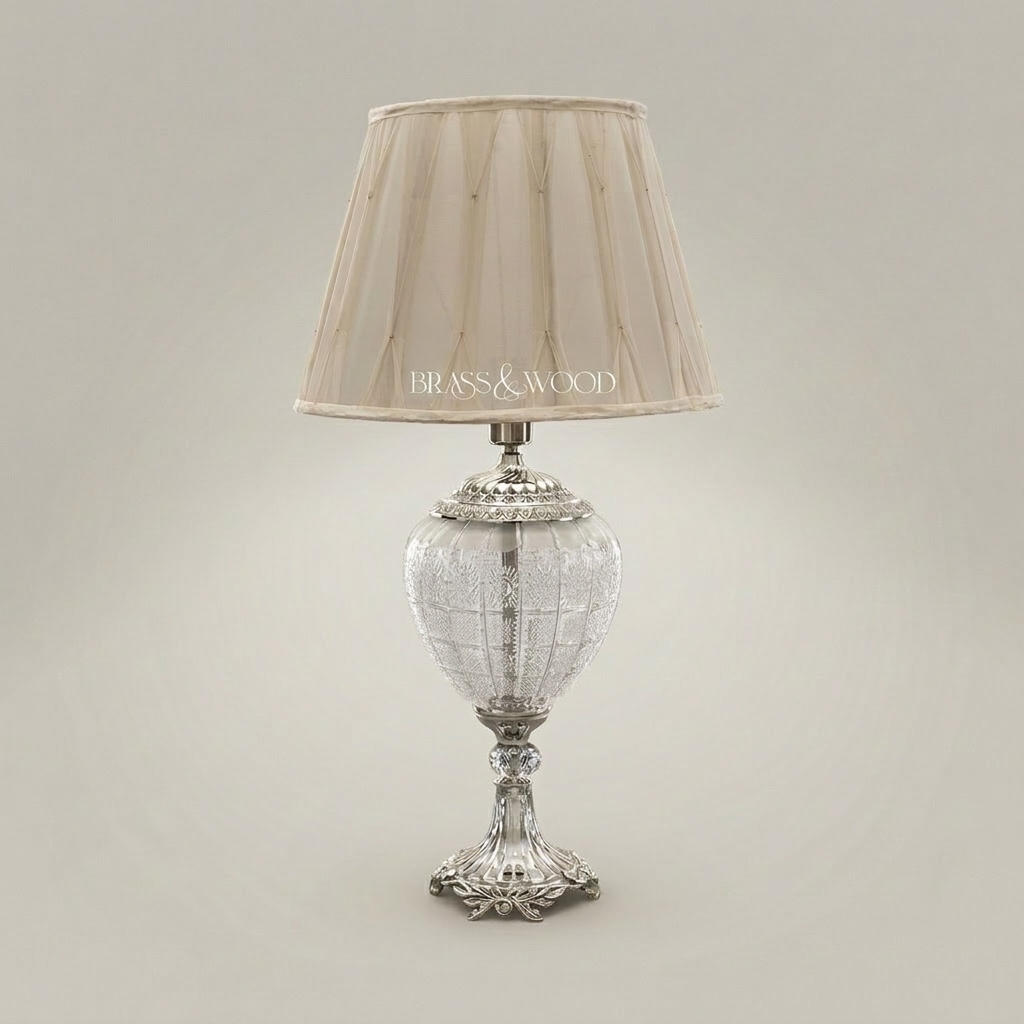 Imperial Crystal Gold Table Lamp — Silver