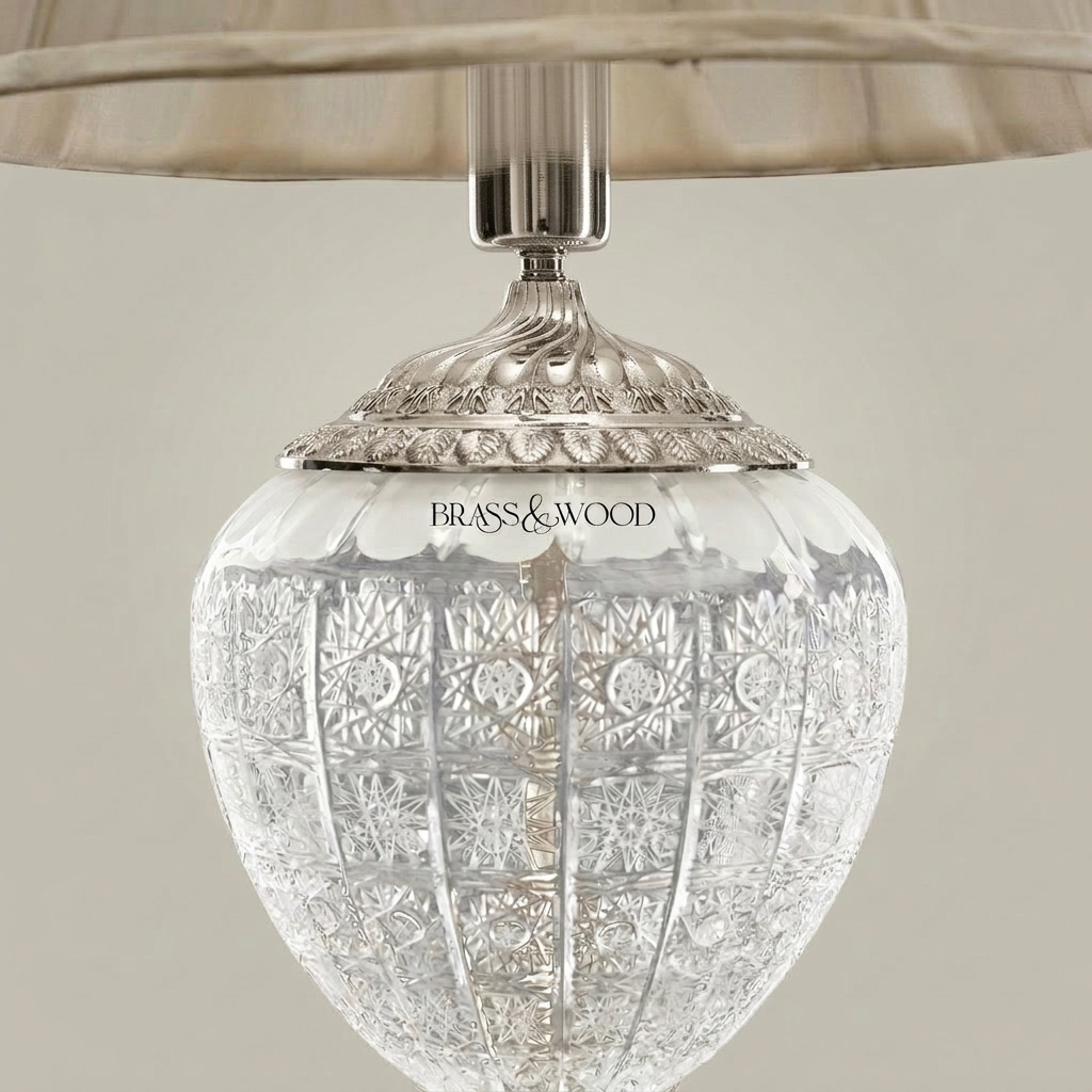 Imperial Crystal Gold Table Lamp — Silver