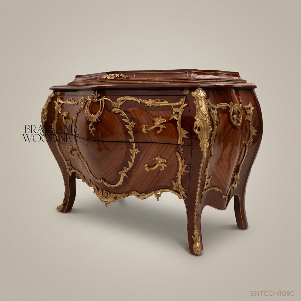 Louis XV Bombe Commode – Kingwood Veneer & Antique Brass Ormolu
