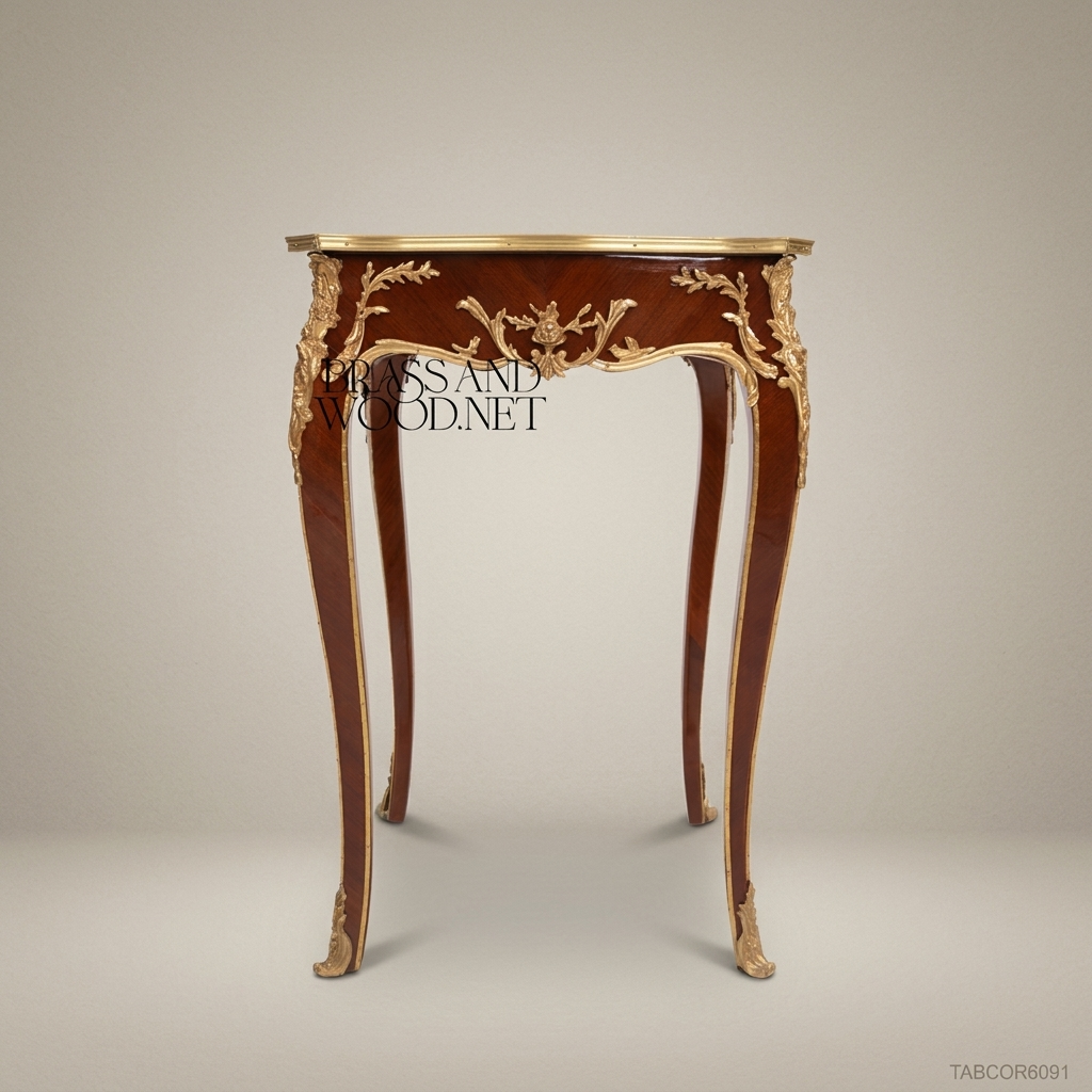 Louis XV Corner Table – Marquetry Top & Gilt Bronze Mounts