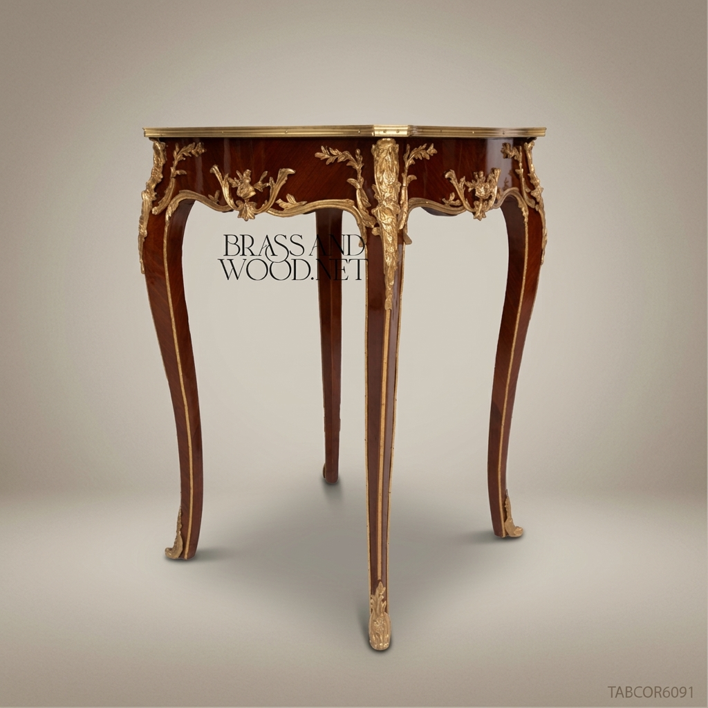Louis XV Corner Table – Marquetry Top & Gilt Bronze Mounts