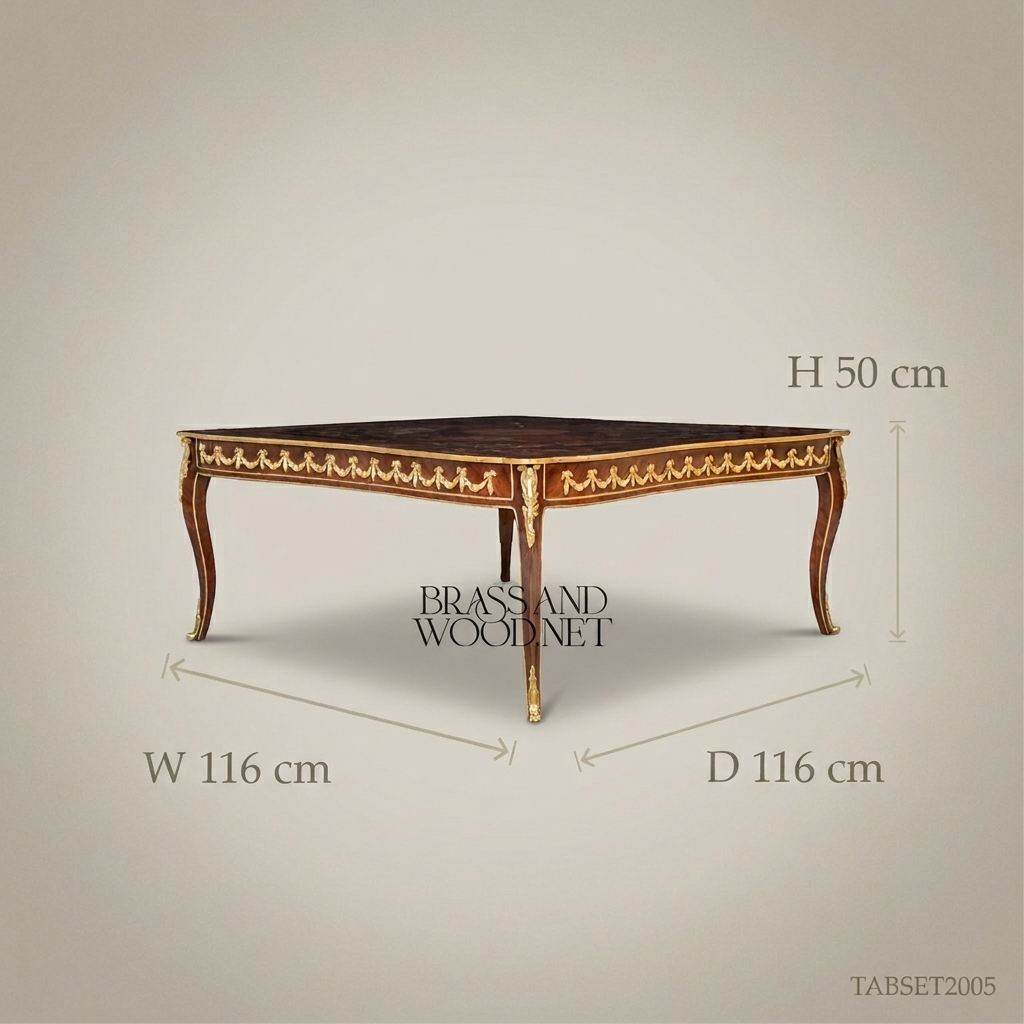 Louis XV Marquetry Centre Table with Gilt Bronze Mounts