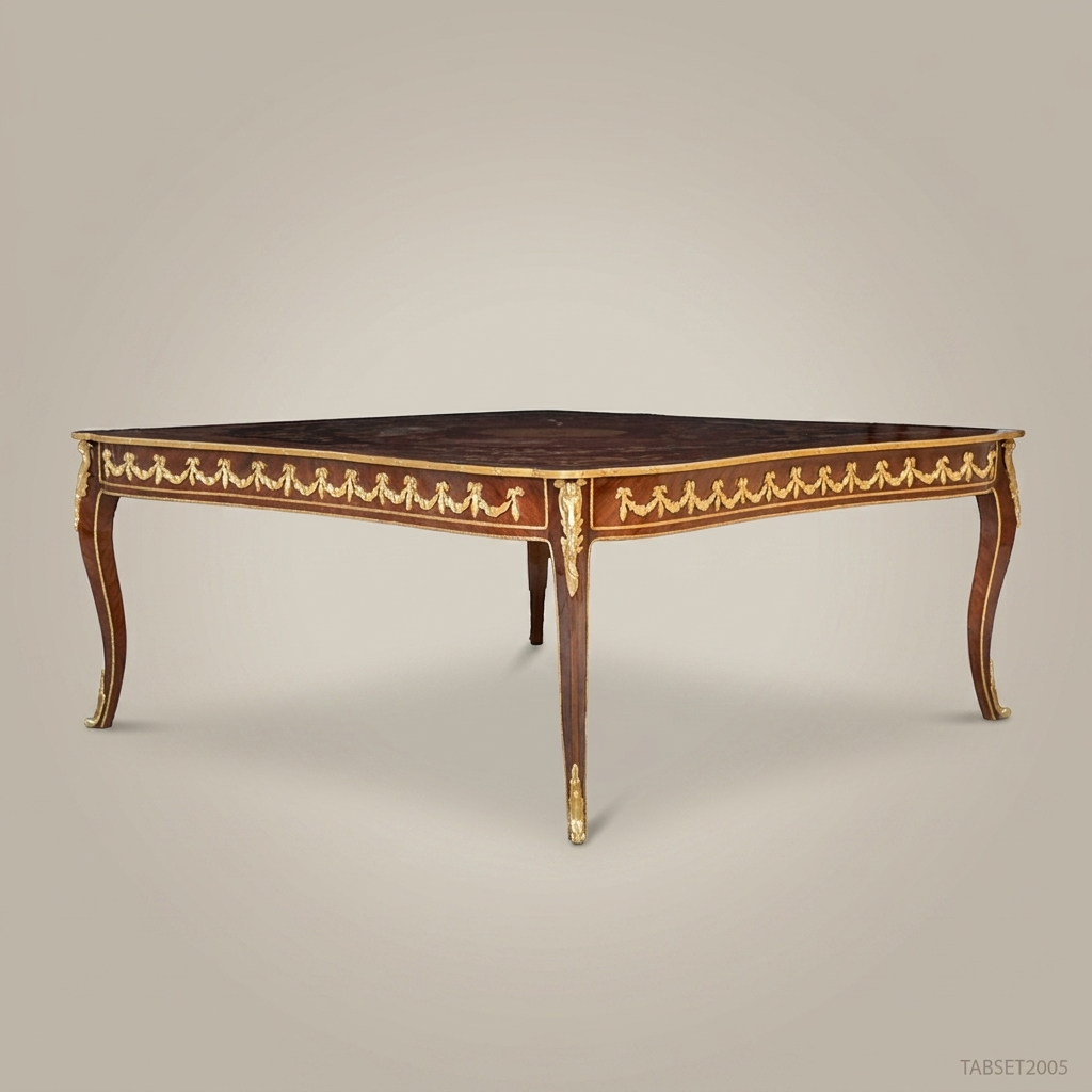 Louis XV Marquetry Centre Table with Gilt Bronze Mounts