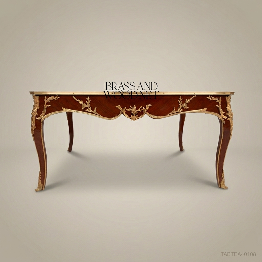 Louis XV Marquetry Coffee Table with Gilt Bronze Mounts