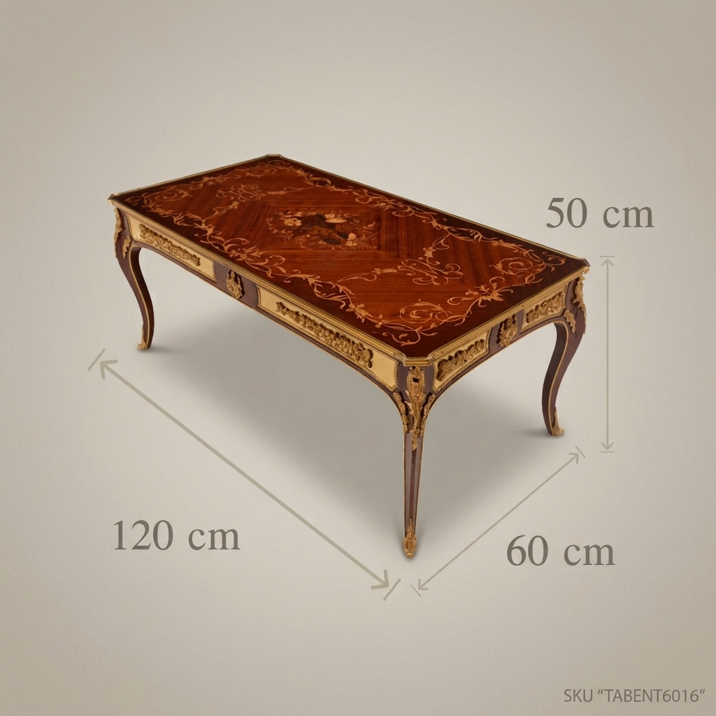 Louis XV Marquetry Coffee Table with Gilt Bronze Ormolu Mounts