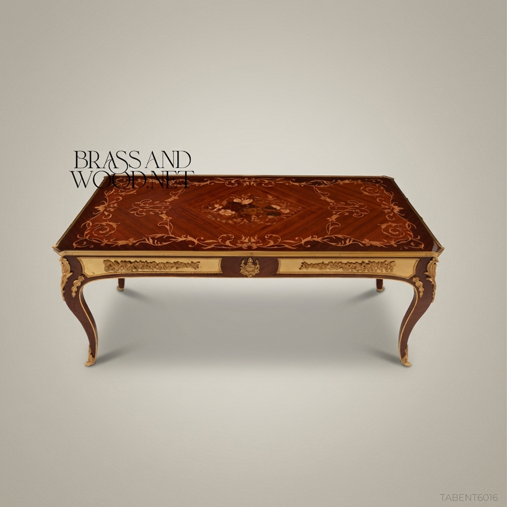 Louis XV Marquetry Coffee Table with Gilt Bronze Ormolu Mounts