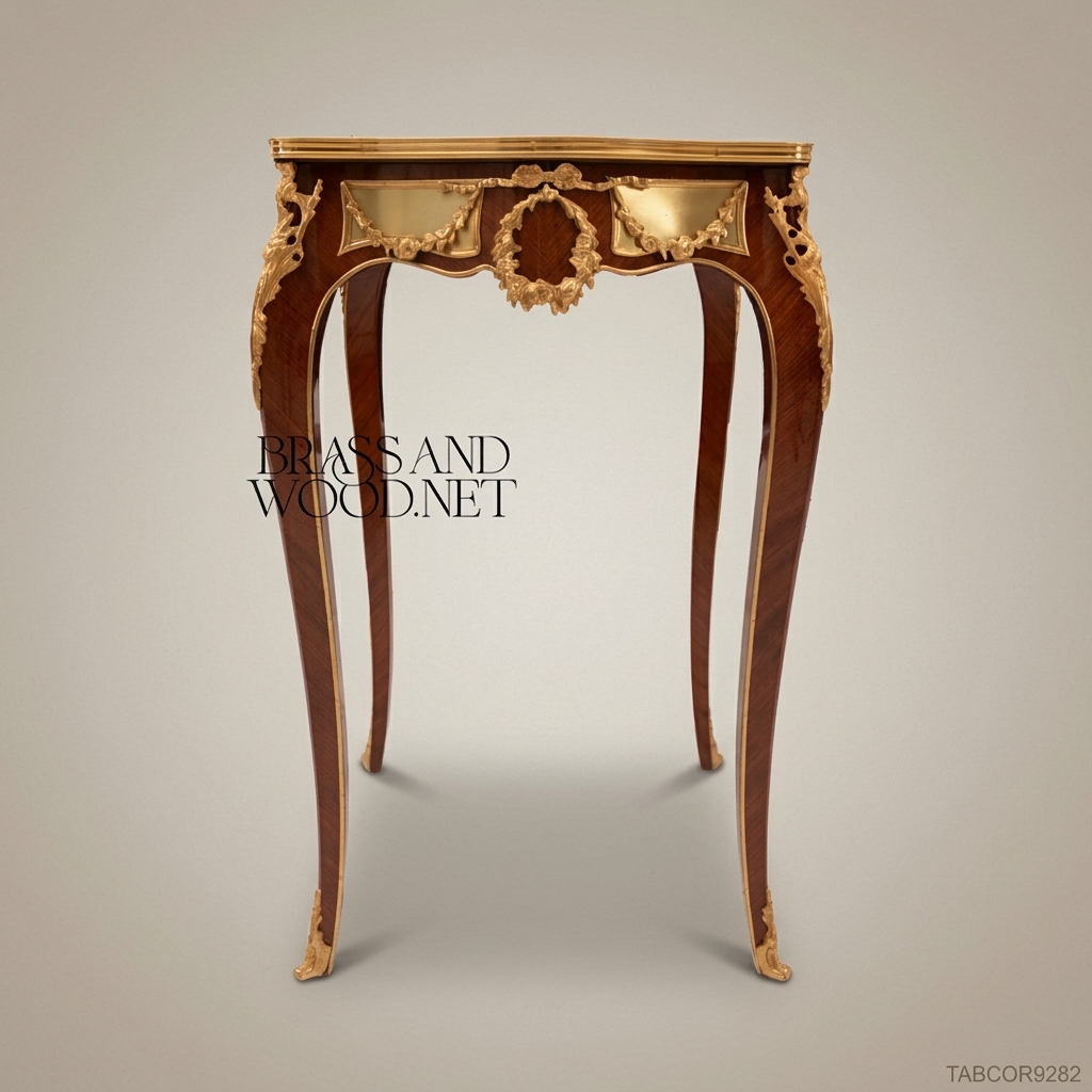 Louis XV Marquetry Corner Table with Gilded Bronze Mounts