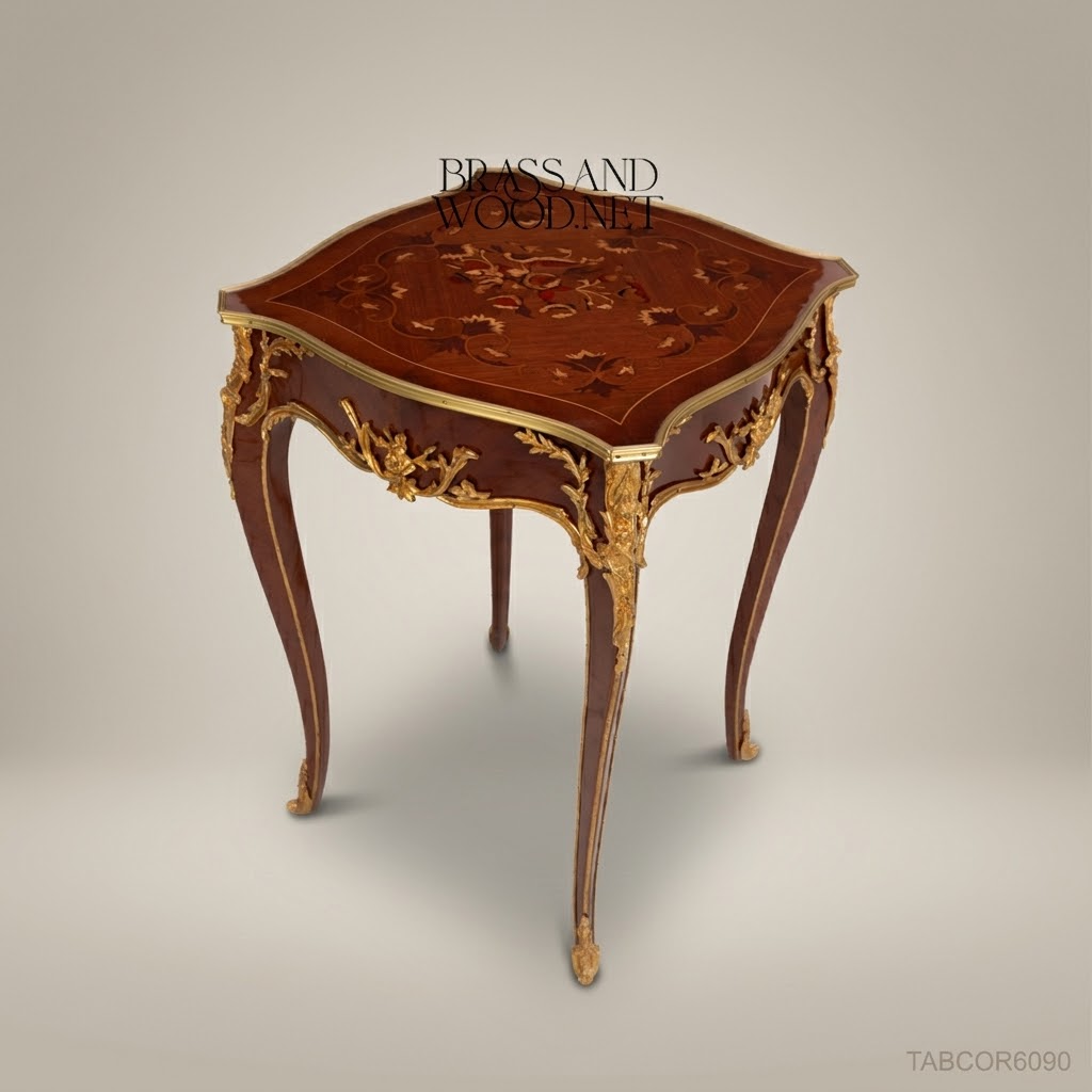 Louis XV Marquetry Corner Table with Ormolu Mounts