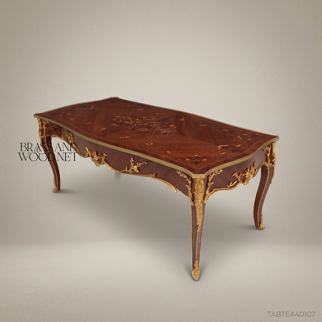 Louis XV Marquetry Tea Table with Ormolu Mounts