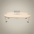 Louis XV Oval Coffee Table – Hand-Painted Ivory Lacquer