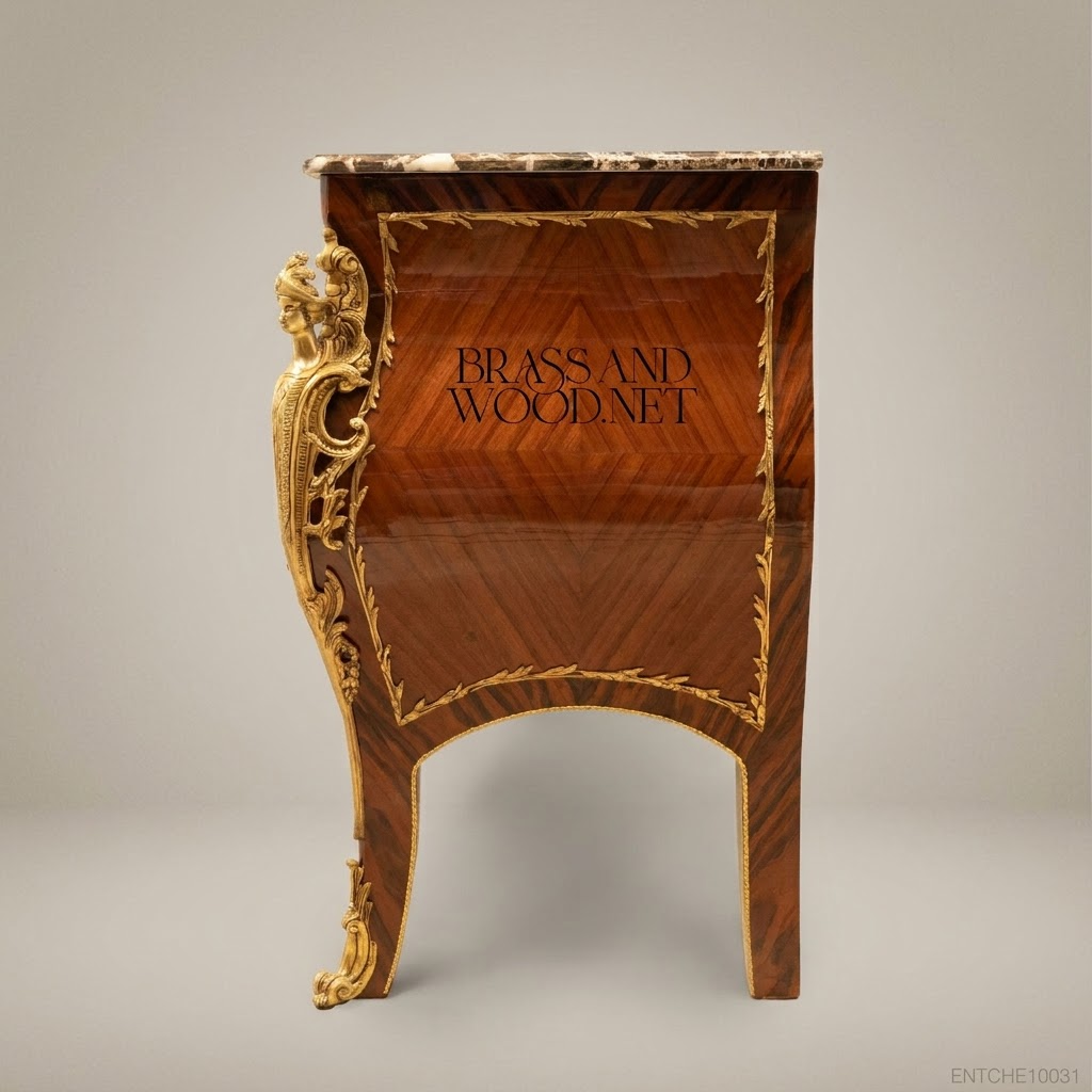 Louis XV Bombe Commode with Ormolu Mounts & Breche Marble Top