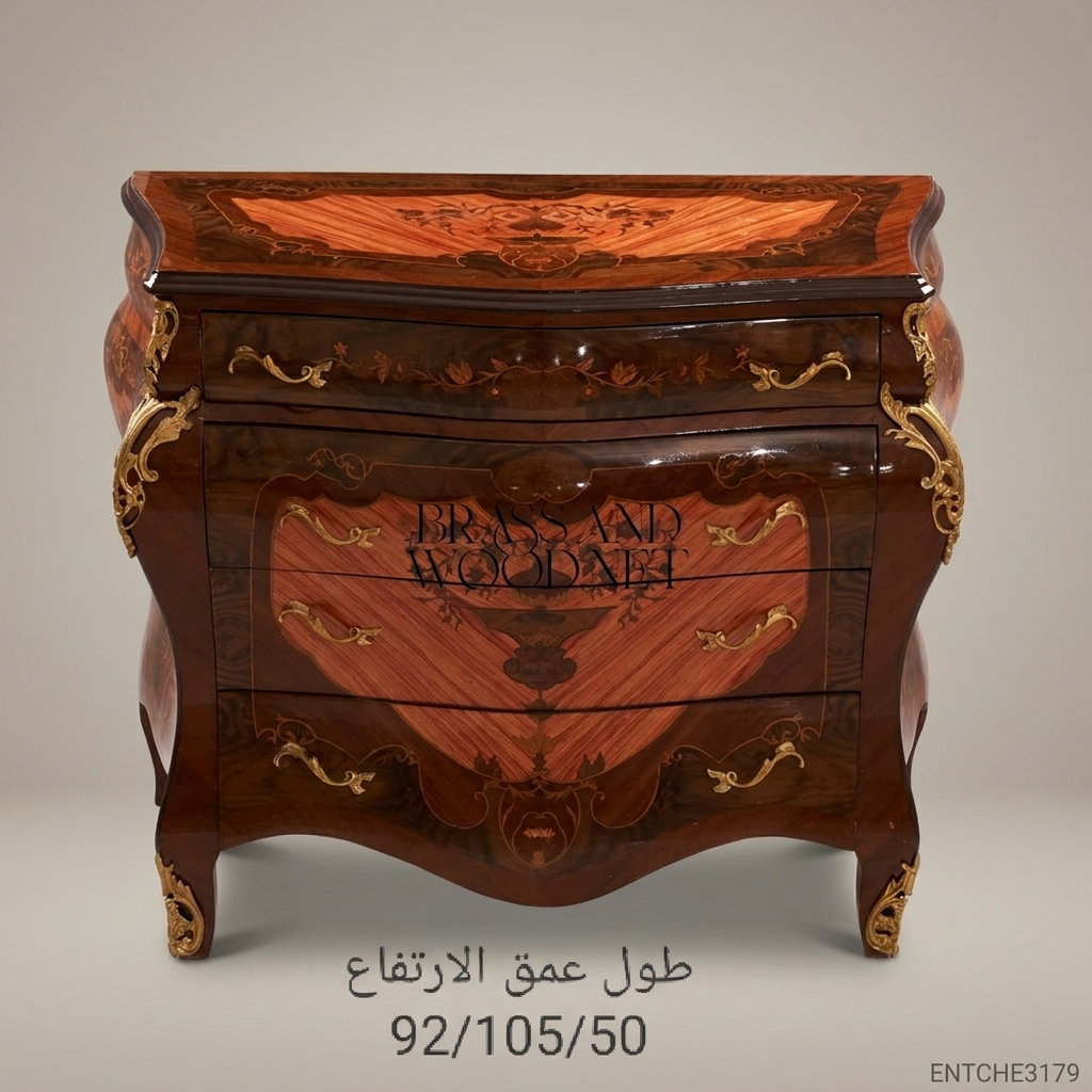 Louis XV Bombe Commode with Marquetry & Ormolu Mounts