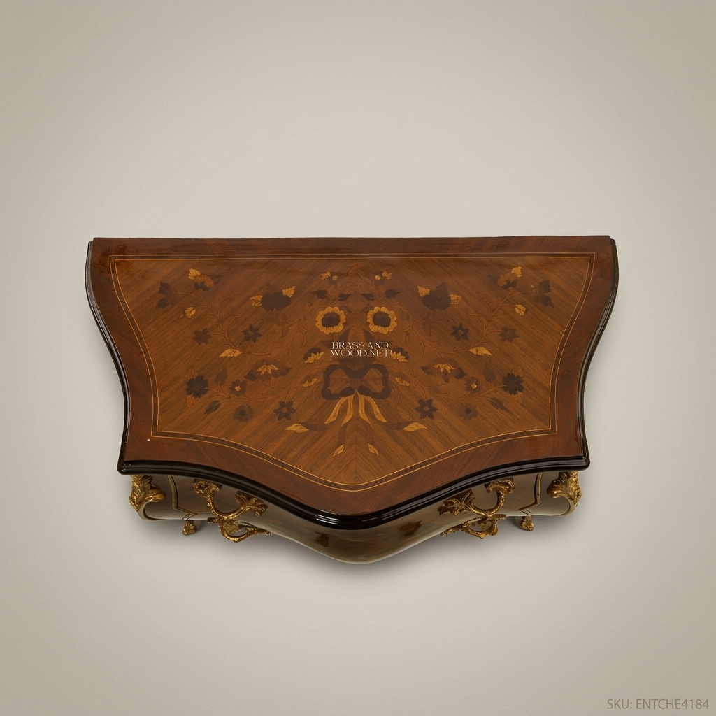 Louis XV Bombe Commode with Marquetry & Ormolu Mounts