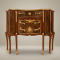 Louis XV Rococo Serpentine Commode with Ormolu Mounts & Marquetry