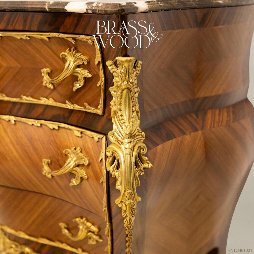 Louis XV Bombe Commode with Ormolu Mounts & Marble Top