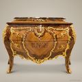 Louis XV Rococo Bombe Commode with Gilt Bronze Mounts & Marble Top
