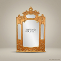 Louis XV Rococo Gilded Pier Mirror - Triple-Panel Carved Crest 190cm