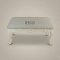 Louis XV Rococo Hand-Carved Bedroom Bench - Shell & Scroll Cabriole Frame