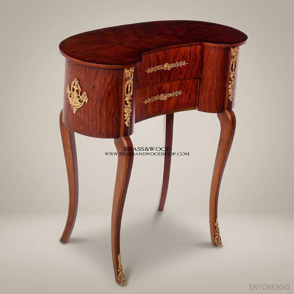 Louis XV Kidney-Shaped Commode with Gilt Bronze Ormolu Mounts