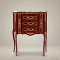 Louis XV Rococo Commode with Marble Top & Ormolu Mounts