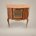 Louis XV Rococo Mahogany & Gilt Bronze Commode with Glass Door