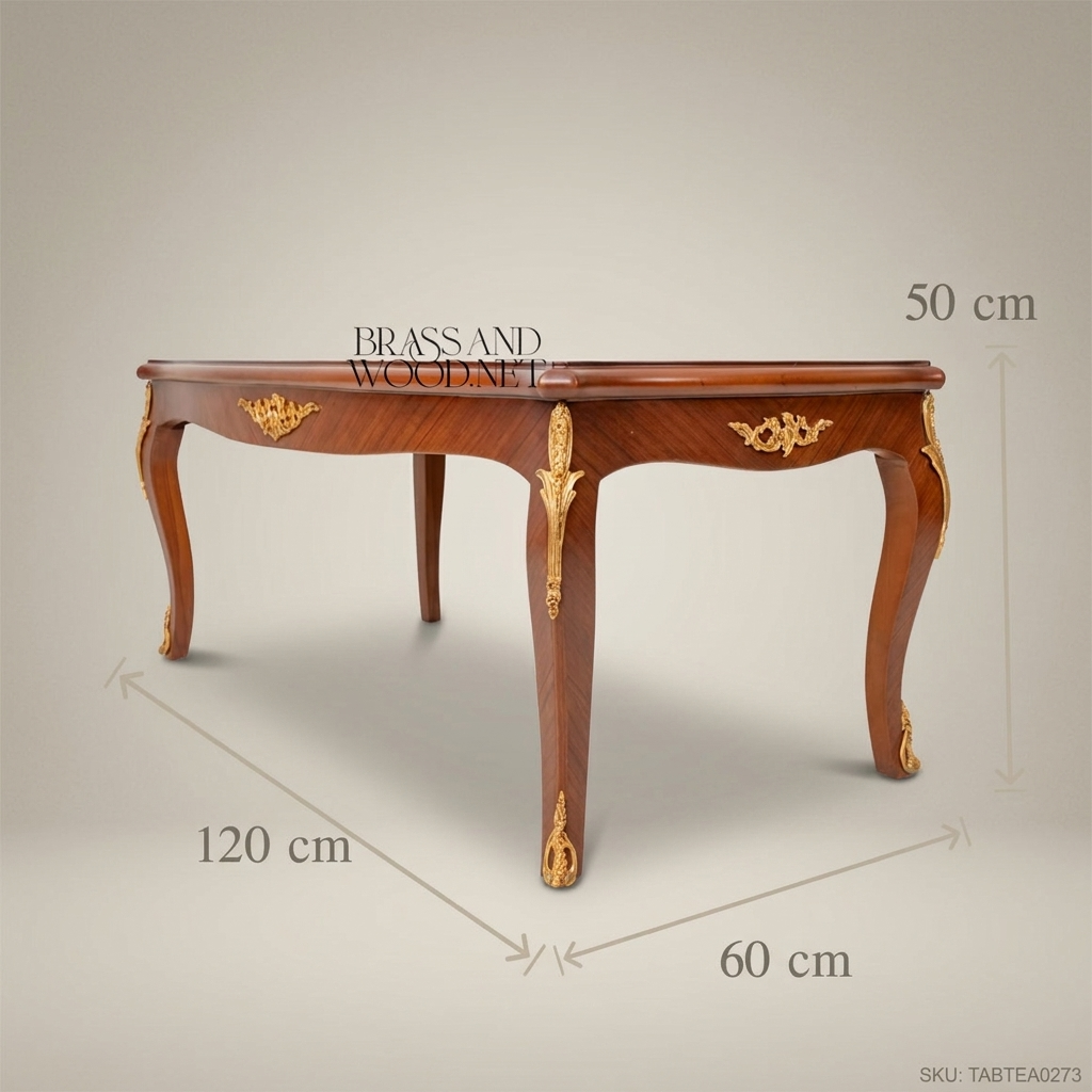 Louis XV Tea Table | Walnut Marquetry & Gilt Bronze Mounts