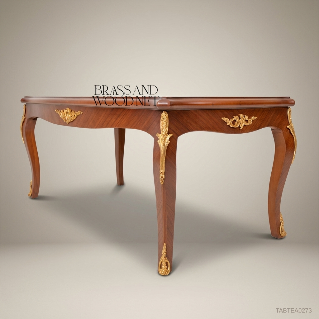 Louis XV Tea Table | Walnut Marquetry & Gilt Bronze Mounts