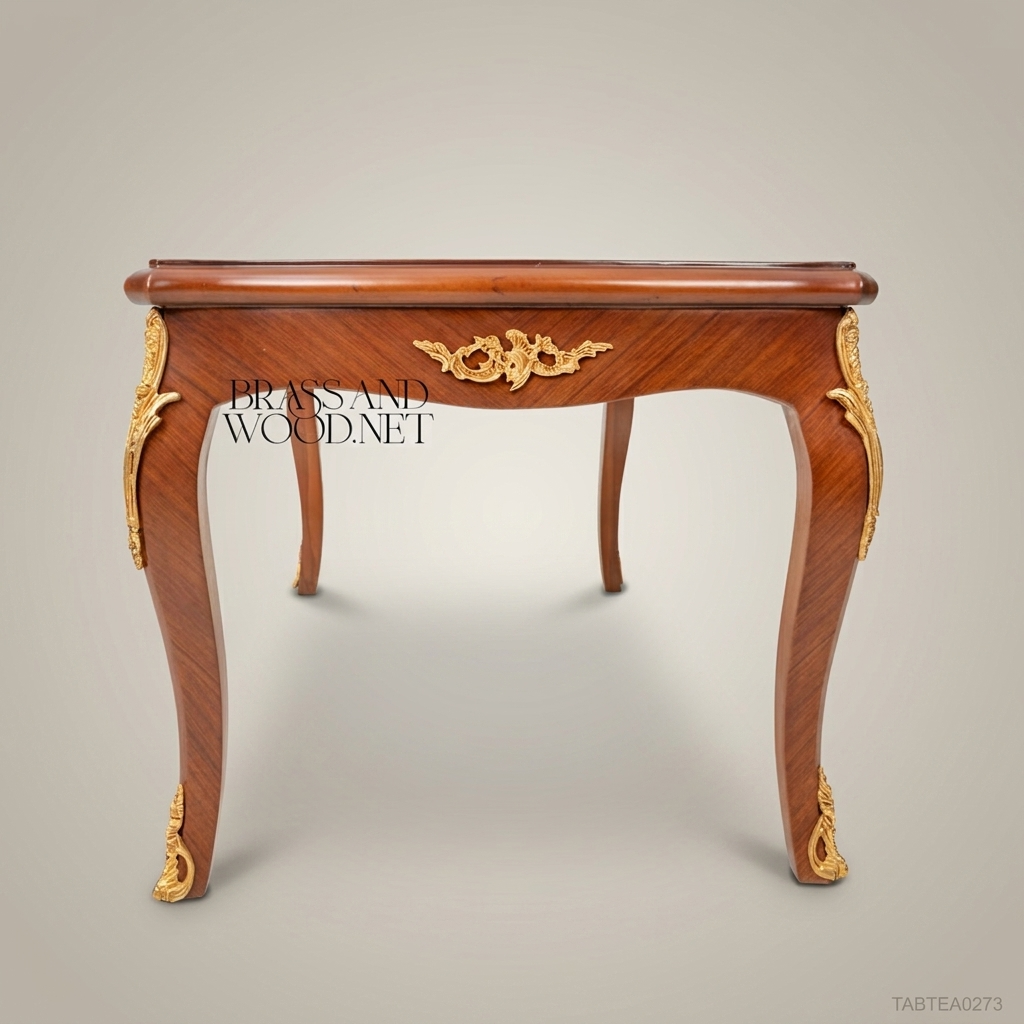 Louis XV Tea Table | Walnut Marquetry & Gilt Bronze Mounts