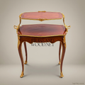 Louis XV Tea Trolley | Rosewood & Gilt Bronze Ormolu Two-Tier