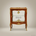 Louis XV Vitrine Cabinet – Kingwood Parquetry & Gilt Bronze Mounts