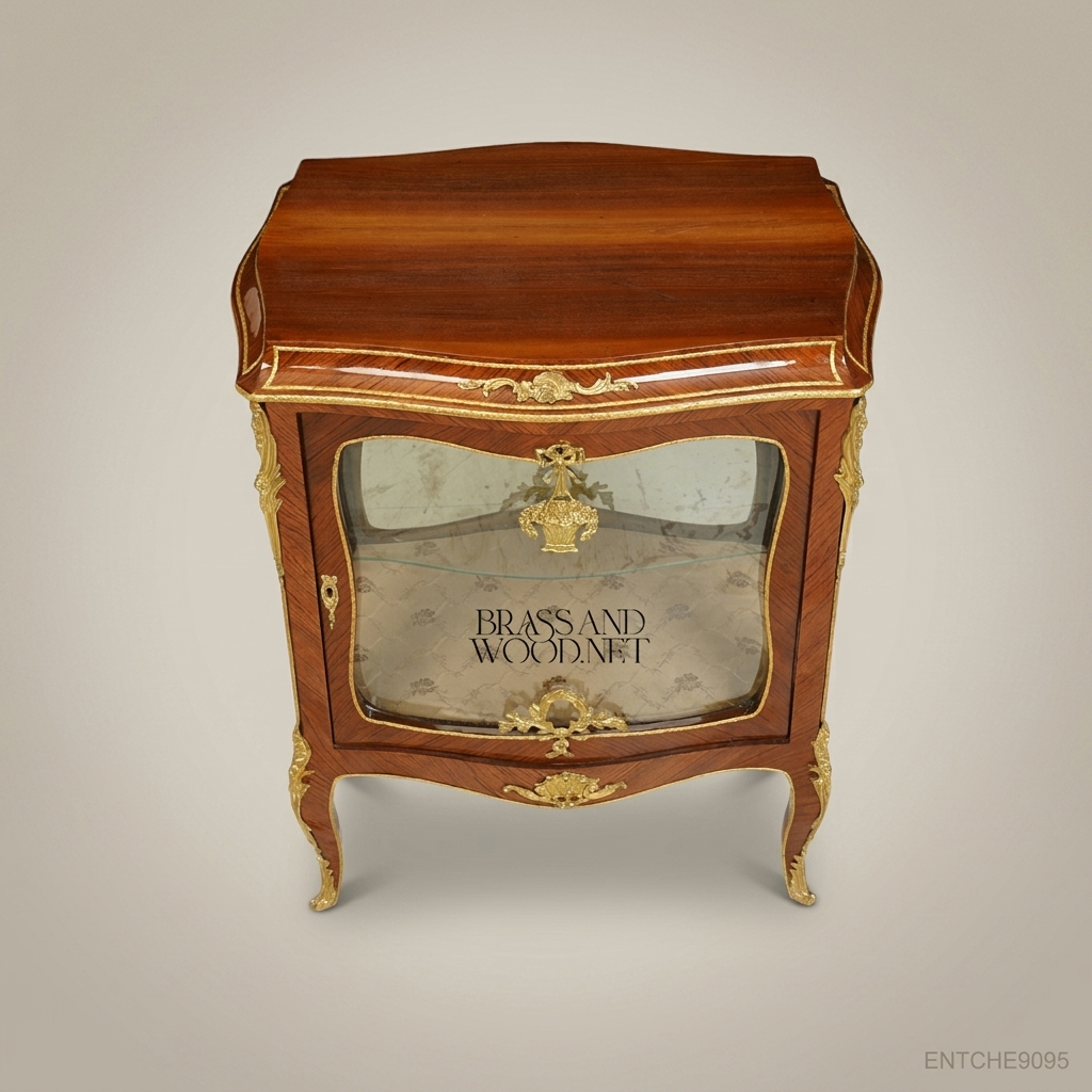 Louis XV Vitrine Cabinet – Kingwood Parquetry & Gilt Bronze Mounts
