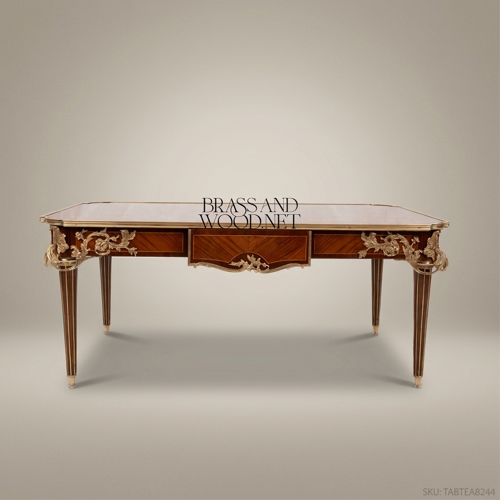 Louis XV Writing Desk – Marquetry Top & Gilt Bronze Mounts