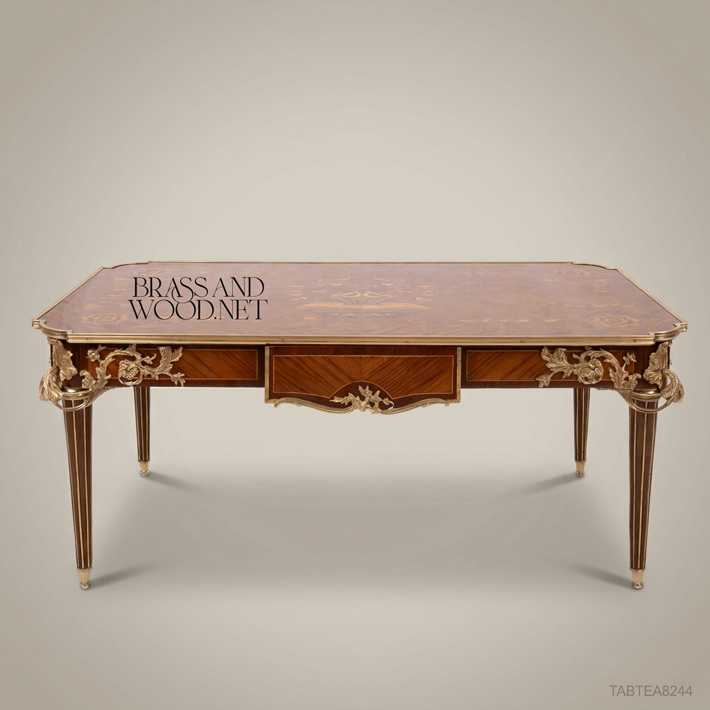 Louis XV Writing Desk – Marquetry Top & Gilt Bronze Mounts