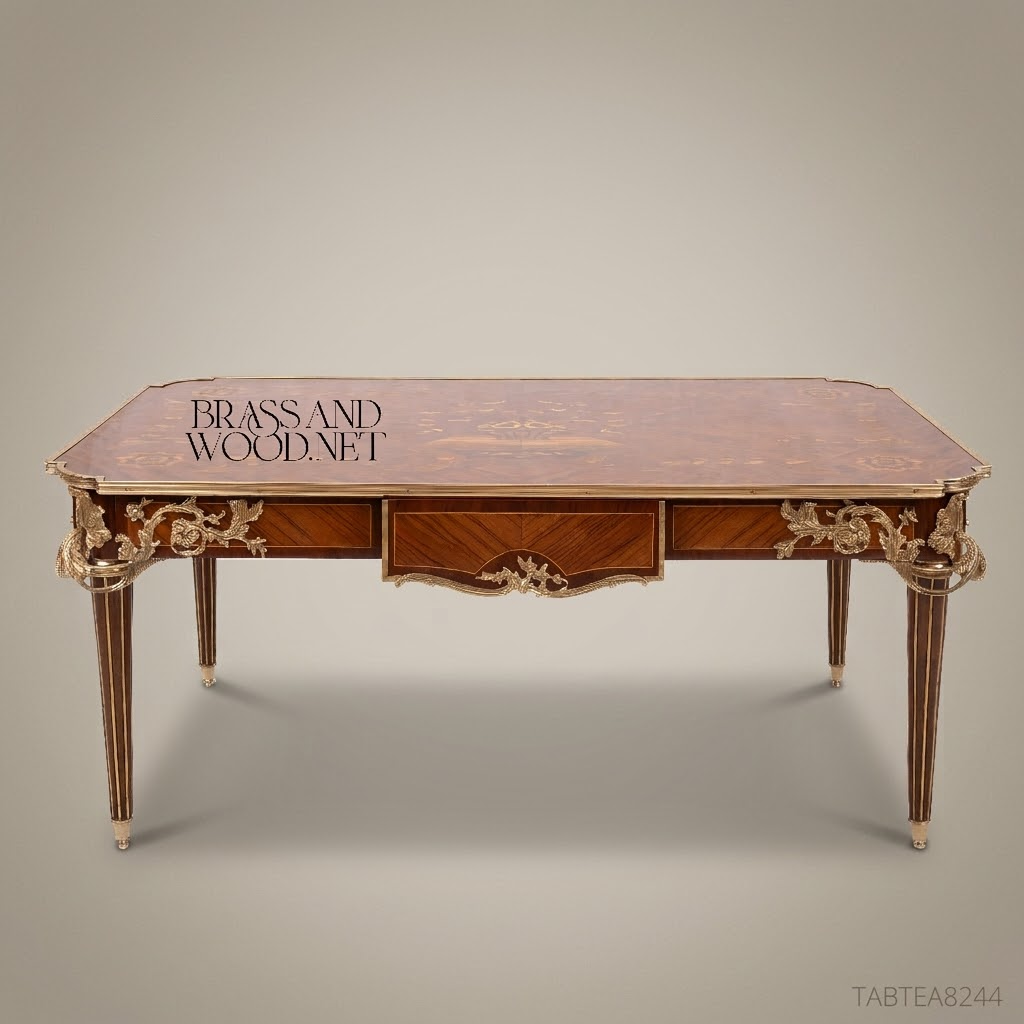 Louis XV Writing Desk – Marquetry Top & Gilt Bronze Mounts