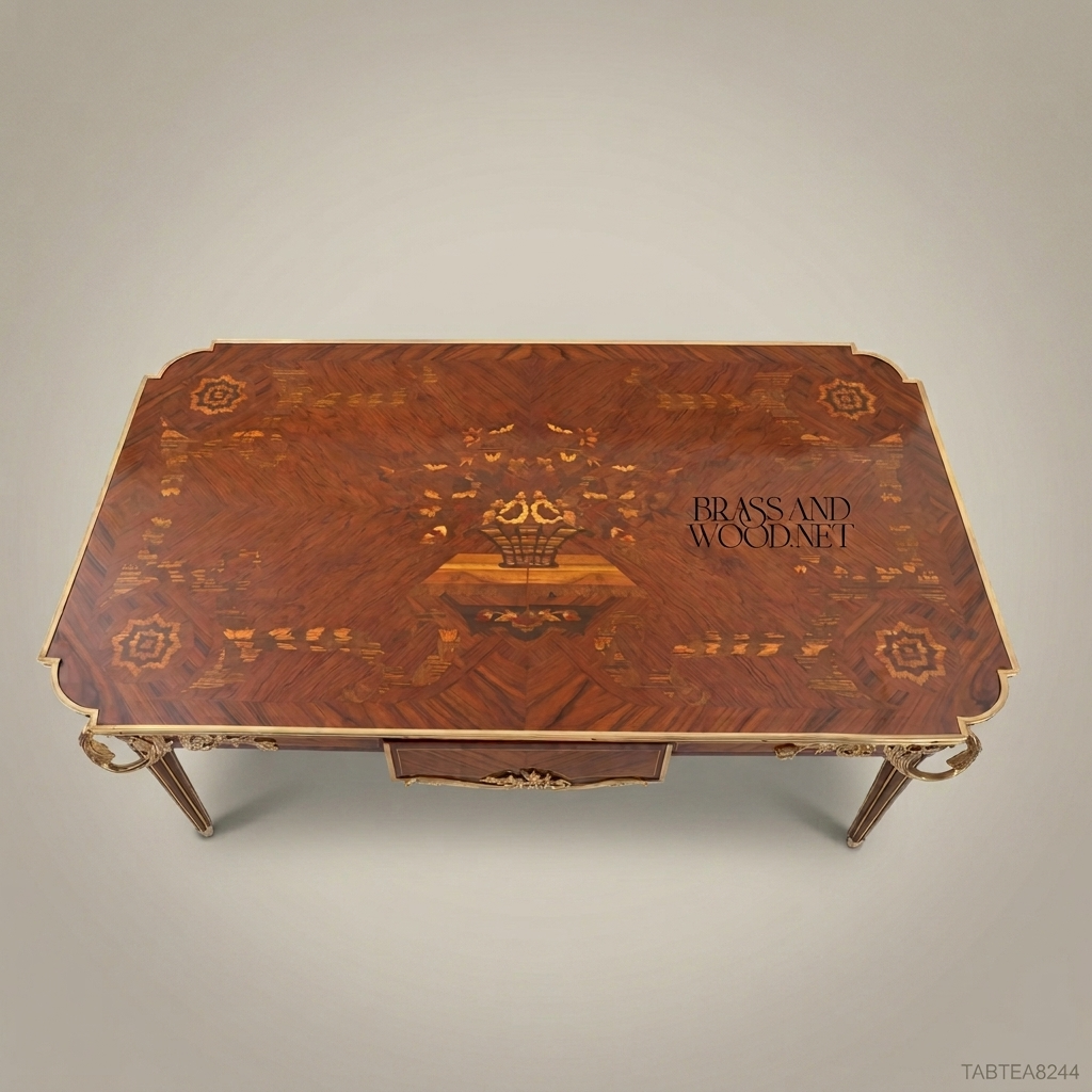 Louis XV Writing Desk – Marquetry Top & Gilt Bronze Mounts