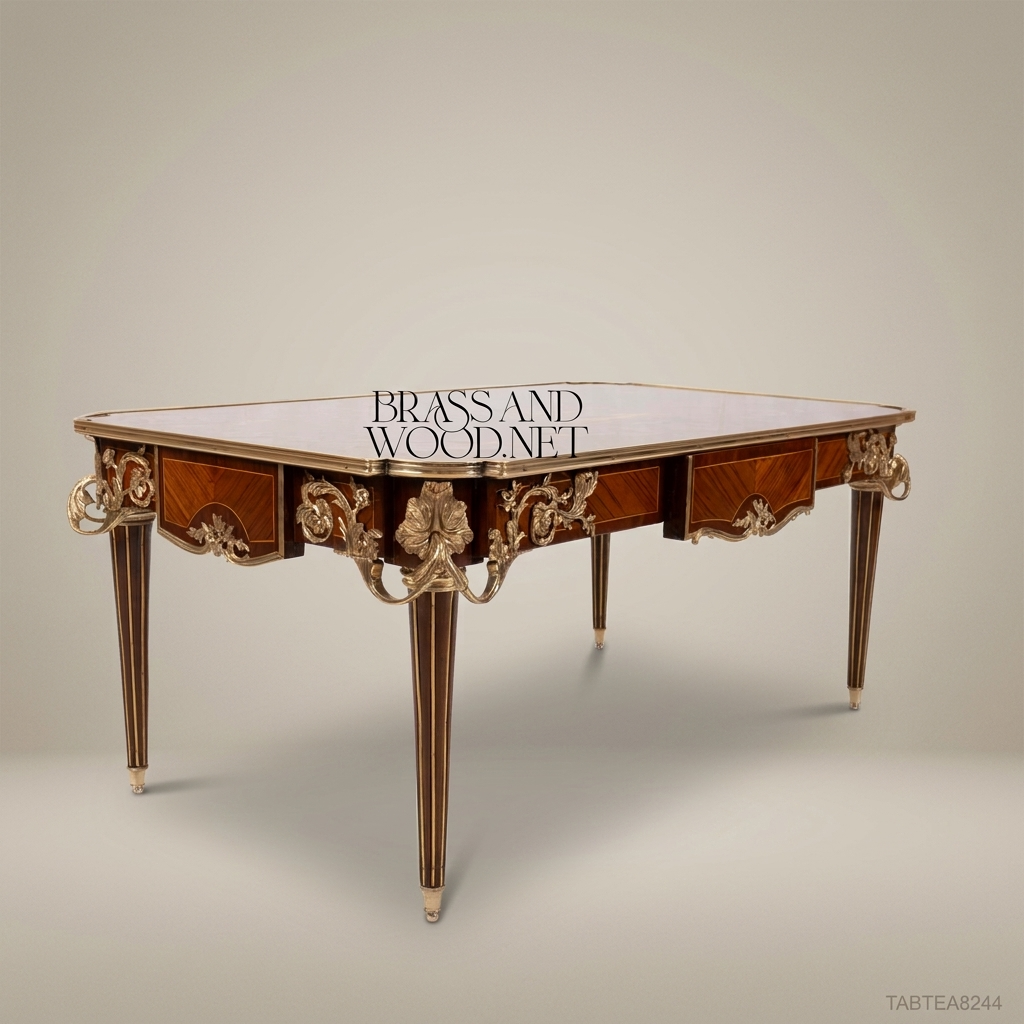 Louis XV Writing Desk – Marquetry Top & Gilt Bronze Mounts