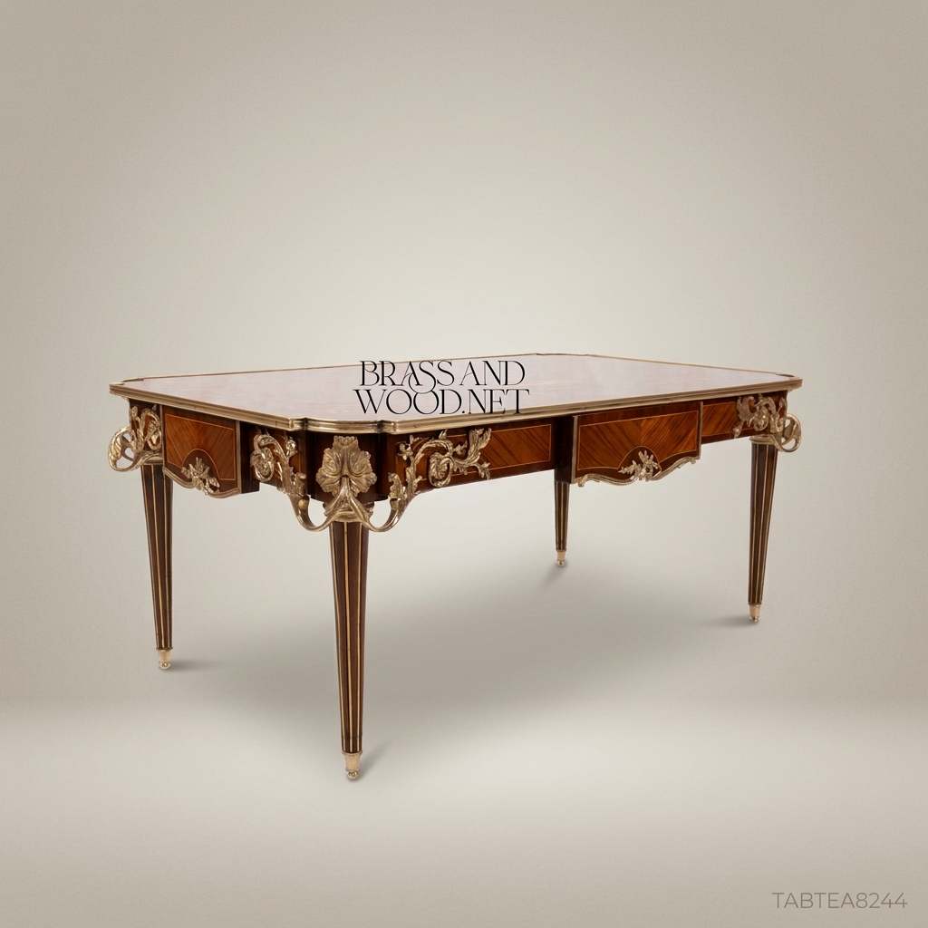Louis XV Writing Desk – Marquetry Top & Gilt Bronze Mounts