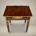 Louis XVI Corner Table with Marquetry Top & Gilt Bronze Mounts