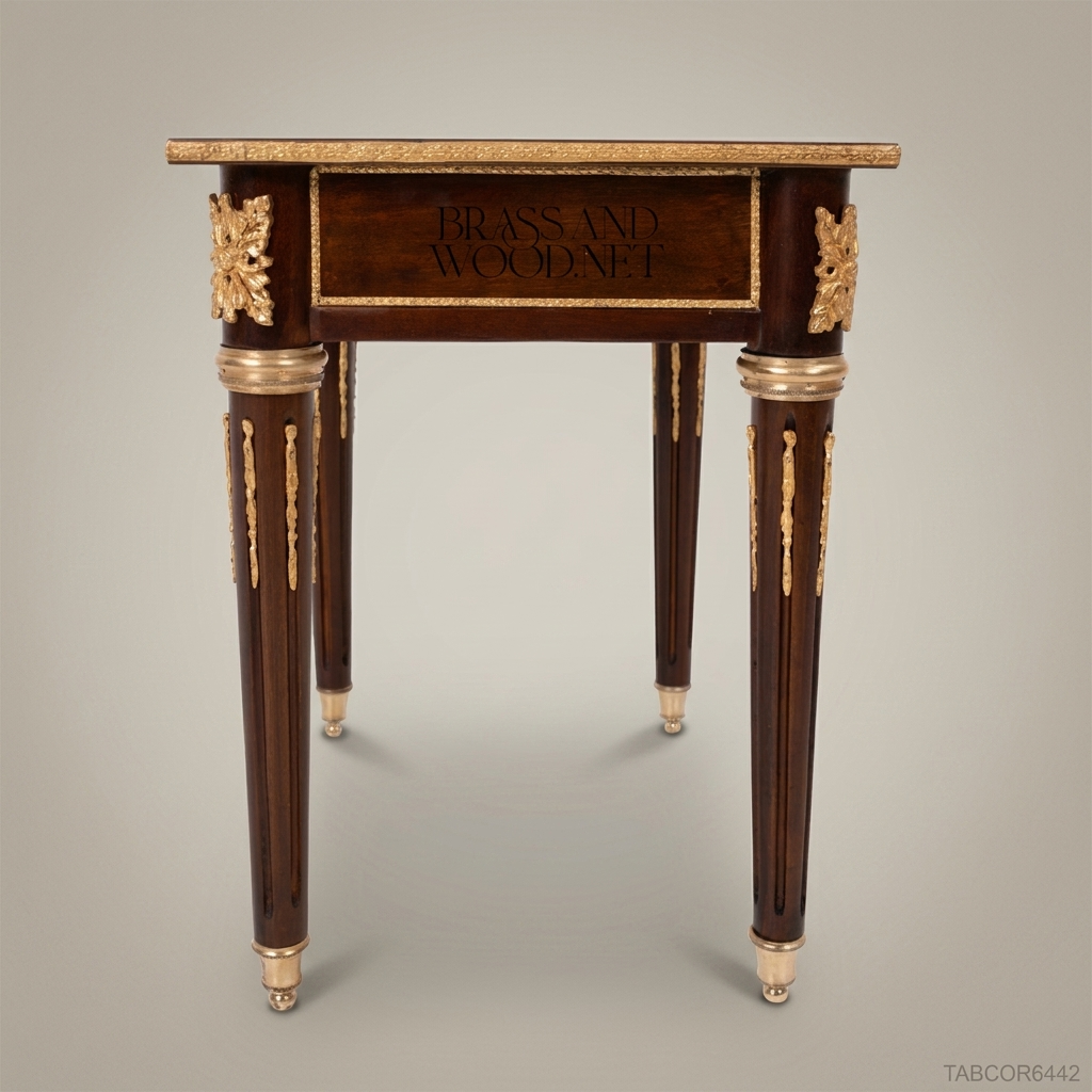 Louis XVI Corner Table with Marquetry Top & Gilt Bronze Mounts