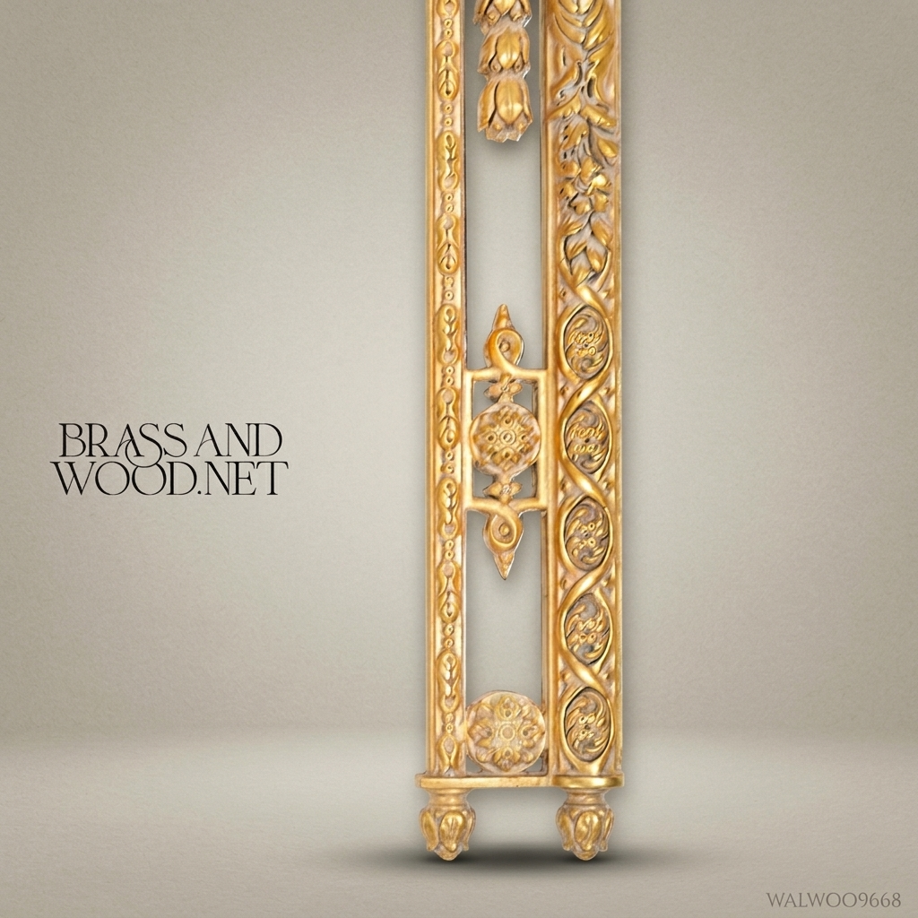 Louis XVI Gold Leaf Full-Length Floor Mirror – Ornate Carved Floral Frame