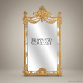 Louis XVI Gold Leaf Full-Length Floor Mirror – Ornate Carved Floral Frame