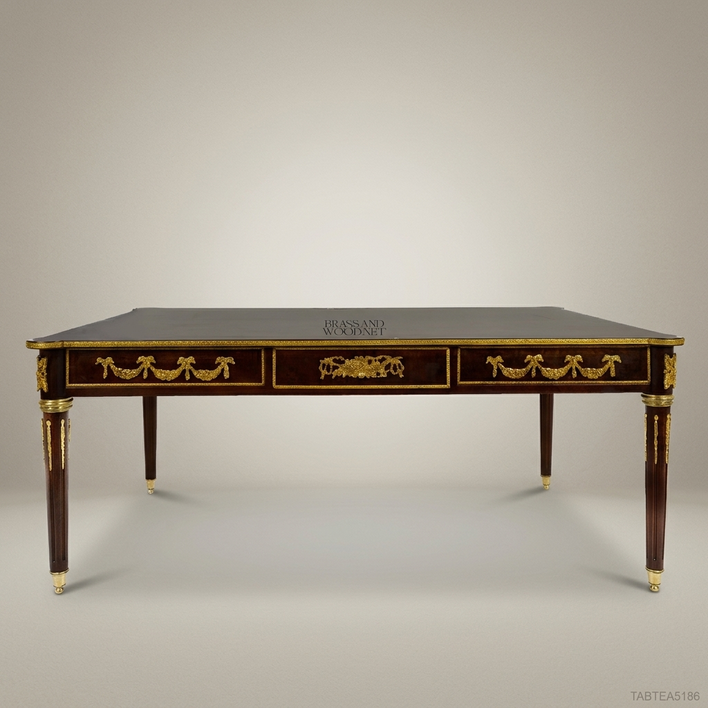 Louis XVI Mahogany Writing Desk with Gilt Bronze Ormolu Mounts