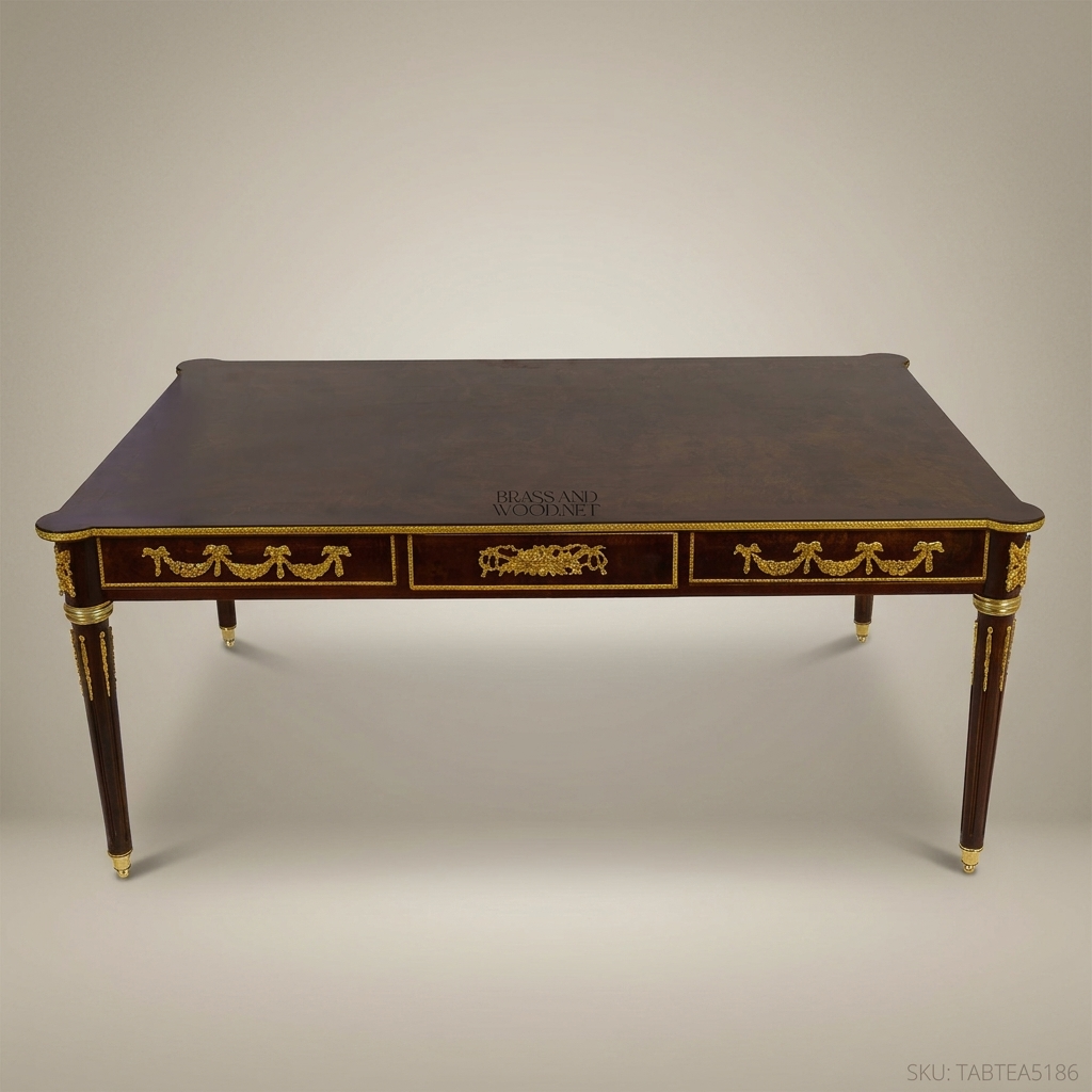 Louis XVI Mahogany Writing Desk with Gilt Bronze Ormolu Mounts