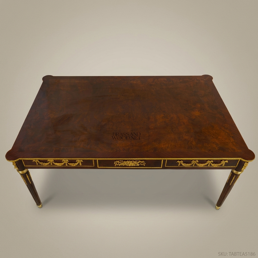 Louis XVI Mahogany Writing Desk with Gilt Bronze Ormolu Mounts