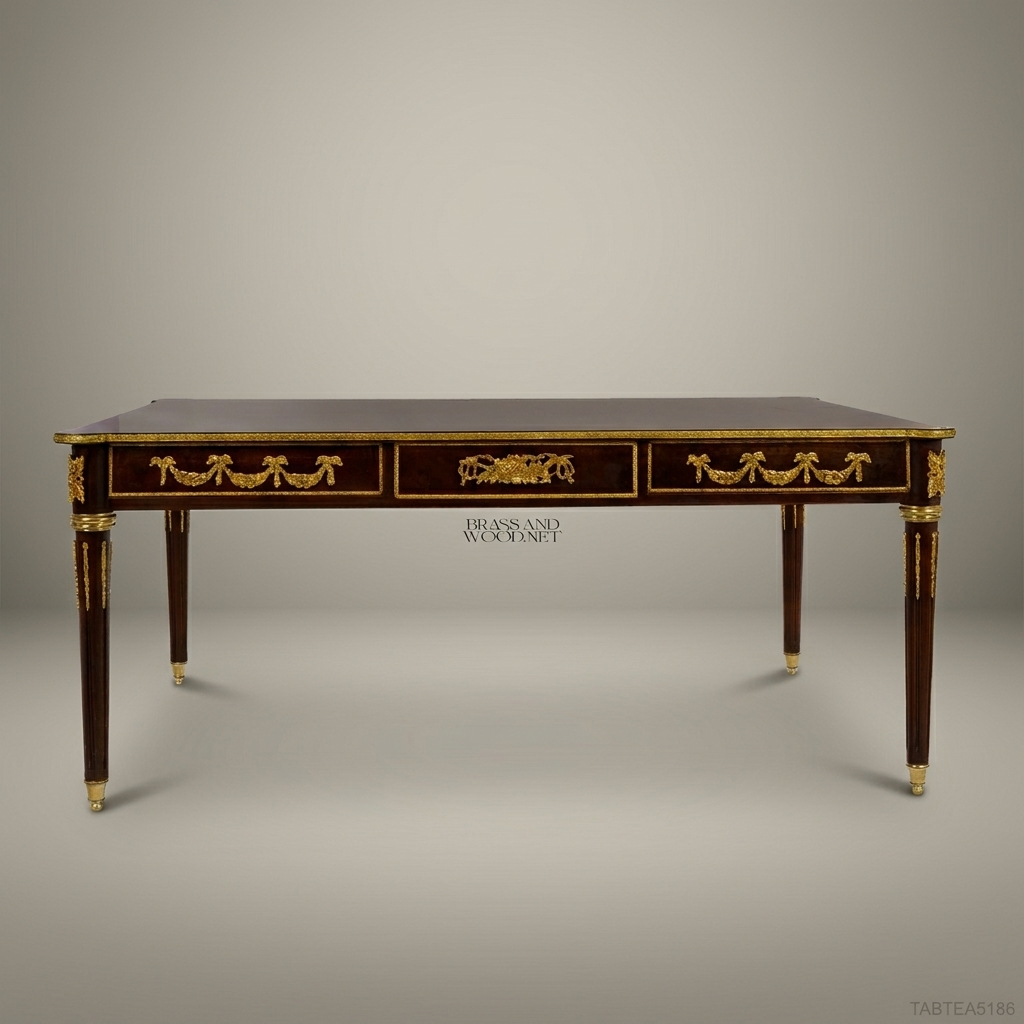 Louis XVI Mahogany Writing Desk with Gilt Bronze Ormolu Mounts