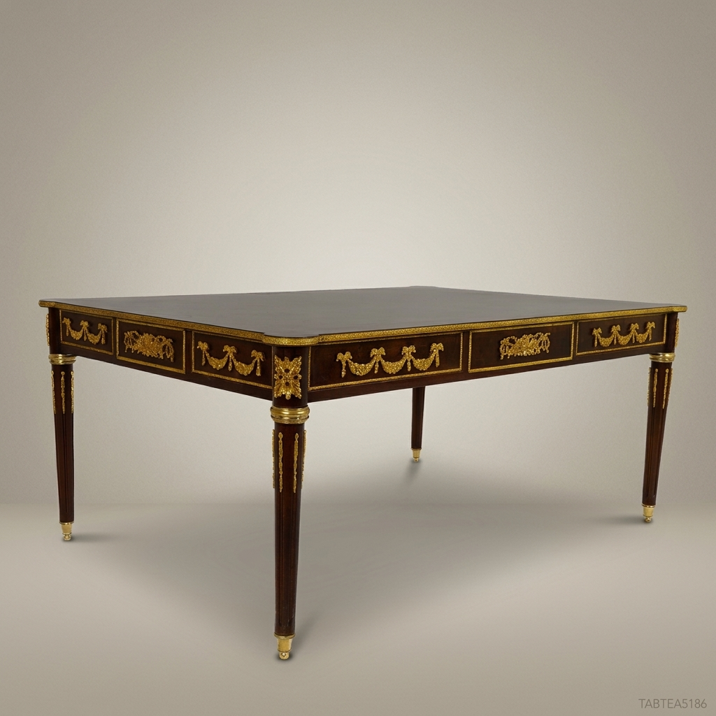 Louis XVI Mahogany Writing Desk with Gilt Bronze Ormolu Mounts